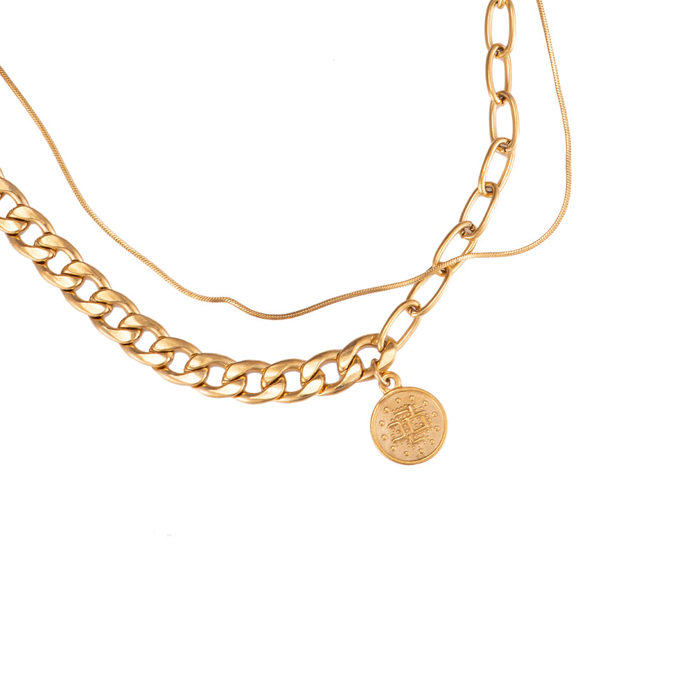 Double Coin Necklace