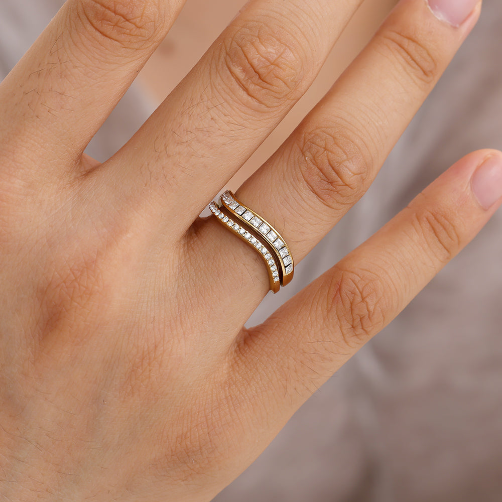 Double Wave Ring